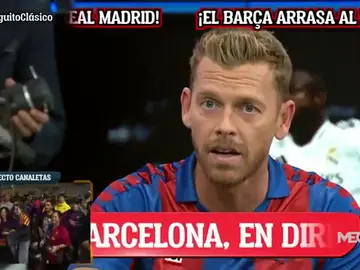 "Siete niños de La Masía ganando en el Bernabéu" "Siete niños de La Masía ganando en el Bernabéu"