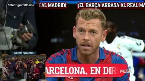 "Siete niños de La Masía ganando en el Bernabéu" "Siete niños de La Masía ganando en el Bernabéu"