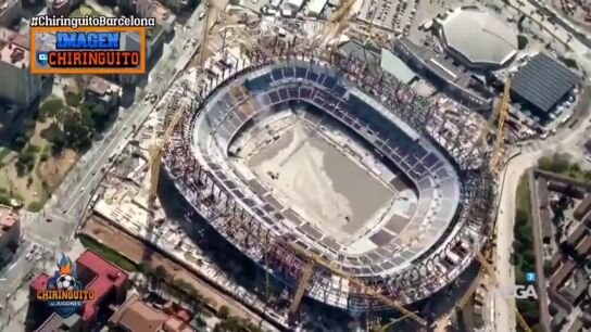 El Camp Nou, desde el aire
