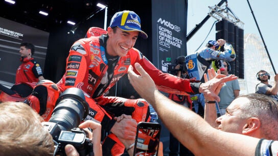 Marc M&aacute;rquez en la carrera 'sprint' en Motorland
