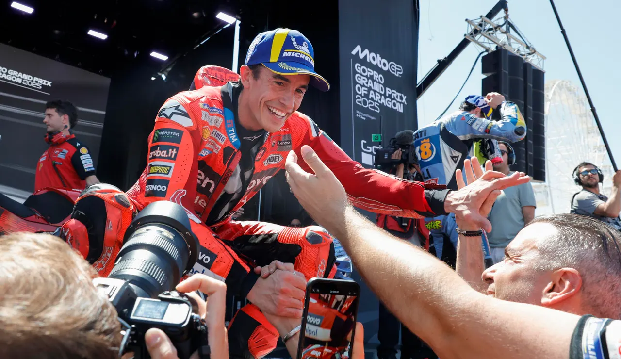 Marc Márquez en la carrera 'sprint' en Motorland