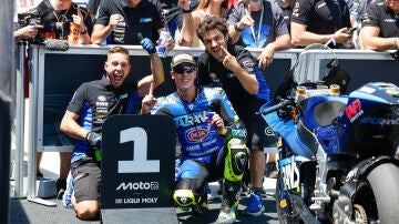 Diogo Moreira tras firmar la 'pole' en MotorLand